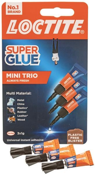 Loctite (401) Superglue Mini Trio (1 Gram x 3)