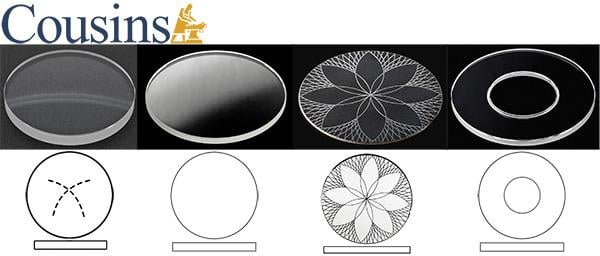 Generic, Glasses, Sapphire (by Size), Round up to Ø30.00mm