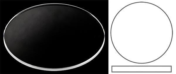 Ø30.00mm (Case Back Crystal x T1.00mm) Patek Philippe Chronograph