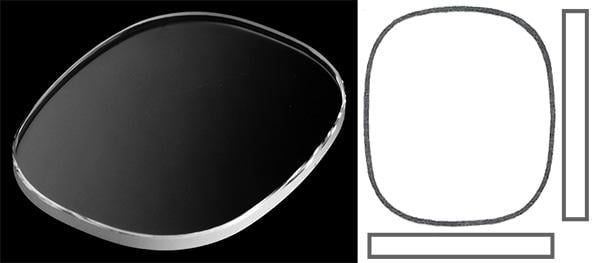 20.50mm x 16.50mm (T1.00mm) Patek Philippe Golden Ellipse
