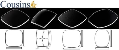 Generic, Glasses, Sapphire (by Size), Bale, Barrel & Cushion