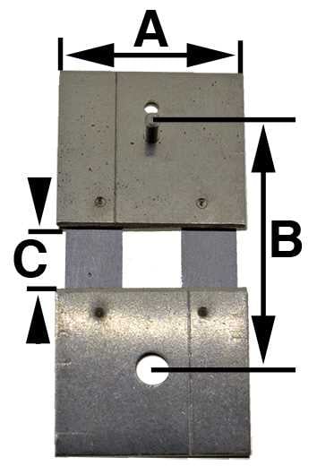 E021-02481, (6) B = 15.2mm (A = 12.3mm & C = 4.1mm)