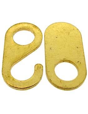 Chain Hook & Stop (Single Hole), Brass