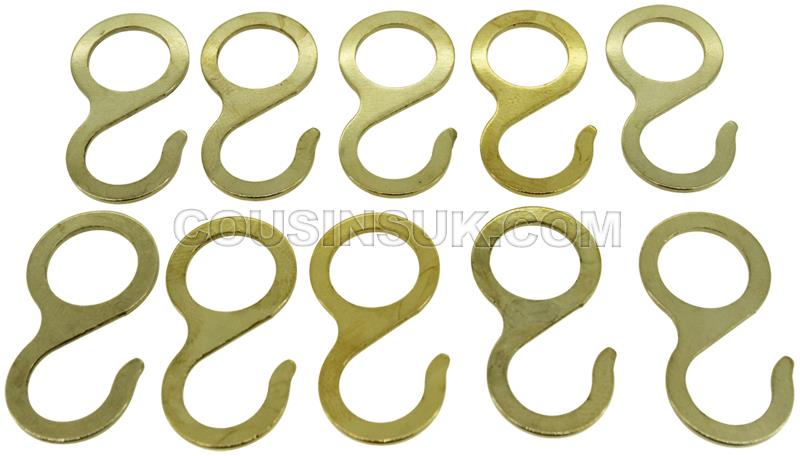 (4) Hook, Brass 25 x Ø9mm (0.80mm)