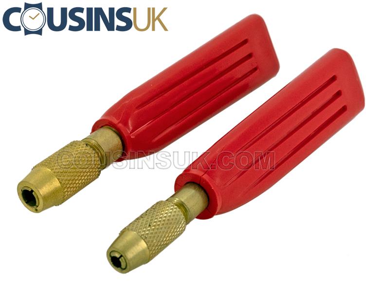 Set of 2, Ø3.00 & Ø5.00mm, Red Plastic Handle