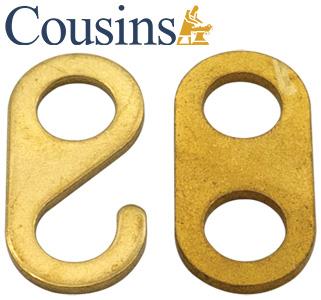 Chain Hook & Stop (Double hole), Brass