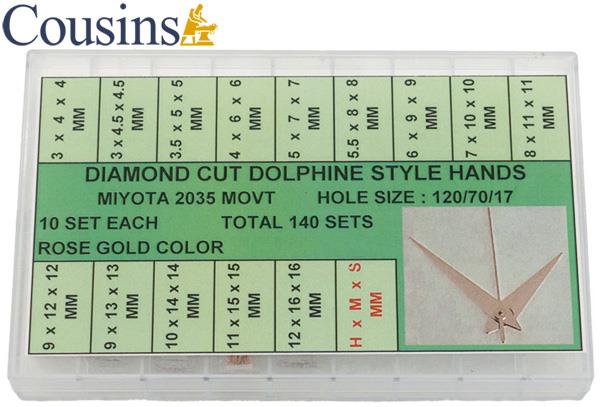 Miyota 2035 Dauphine Diamond Cut (Rose)