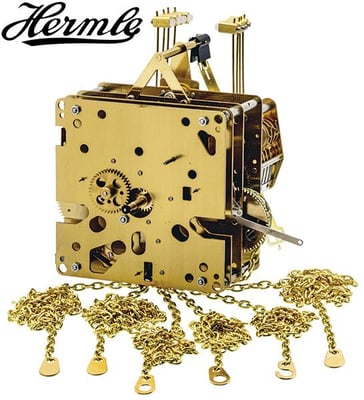 Hermle 451.053HS (Auto Beat, High Bridge, Seconds) Calendar