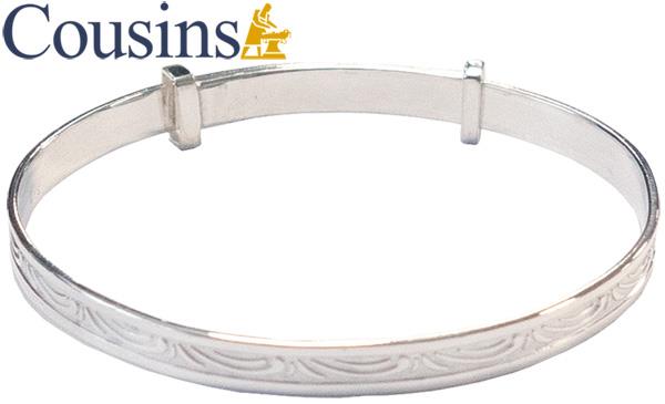 Silver, 4mm Embossed