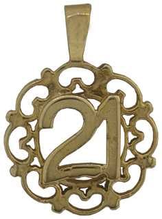 21st (Ø19mm) 9ct, Filagree