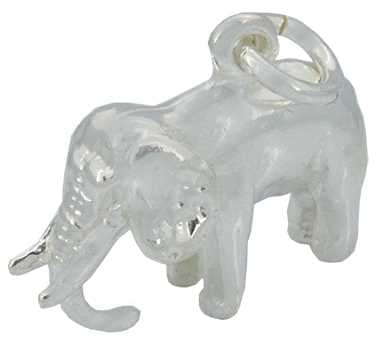 Elephant Silver Charm