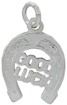 Horse Shoe Good Luck Silver Charm