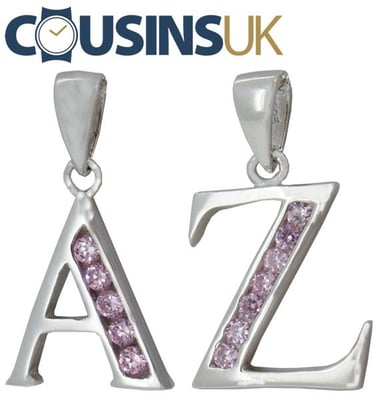 Necklace Silver (15mm) Pink C.Z.'s