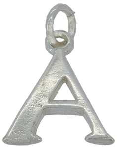 A - Silver "Chunky" Initial