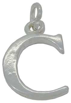 C - Silver "Chunky" Initial