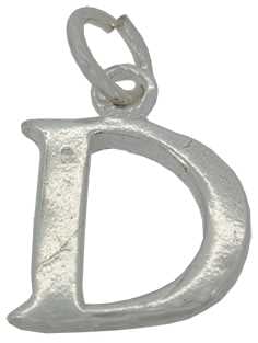 D - Silver "Chunky" Initial