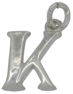 K - Silver "Chunky" Initial