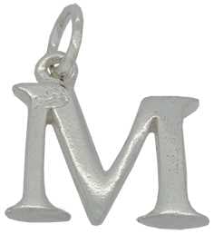 M - Silver "Chunky" Initial