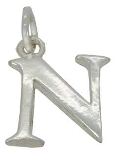 N - Silver "Chunky" Initial