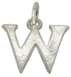 W - Silver "Chunky" Initial