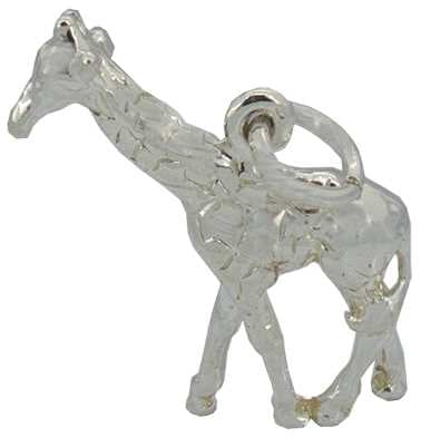 Giraffe Silver Charm