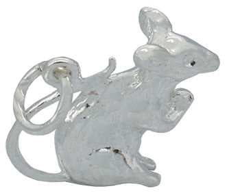 Mouse Silver Charm