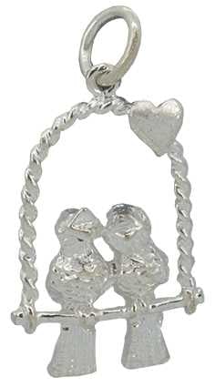 Doves Silver Charm