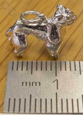 Bull Dog Silver Charm