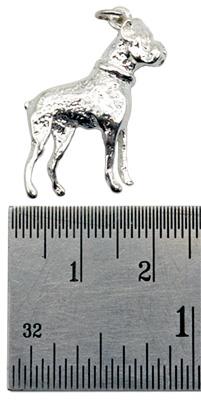 Boxer Dog Silver charm