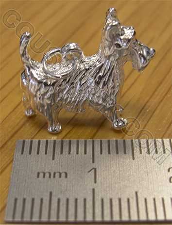 Scottie Dog Silver Charm