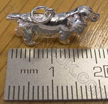 Daschund Dog Silver Charm