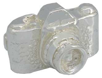 Camera Silver Charm