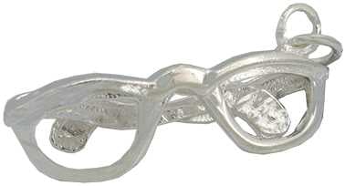 Spectacles Silver Charm