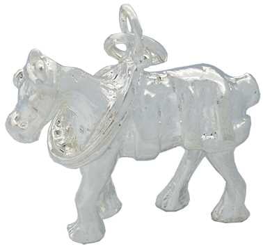 Shire Horse Silver Charm