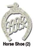 Horse Shoe Good Luck (2) Silver Charm