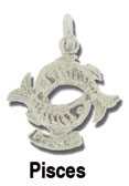 Pisces Silver Charm