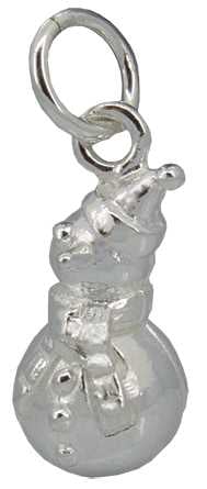 Snowman Silver Charm