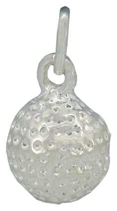 Golf Ball Silver Charm
