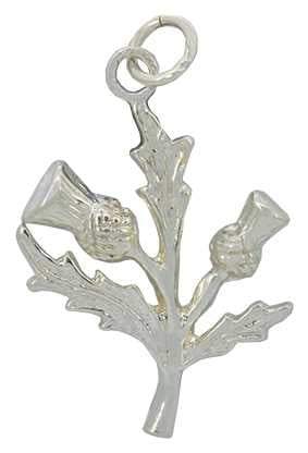 Thistle Silver Charm