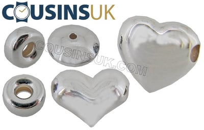Pandora Style Silver Shapes