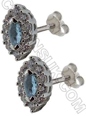 Aquamarine (Marquise) Earrings