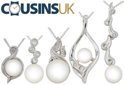 Pearl with C.Z. Pendants