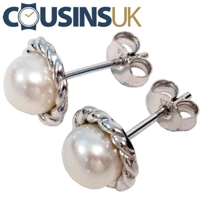 Pearl Earrings with Silver Fixings