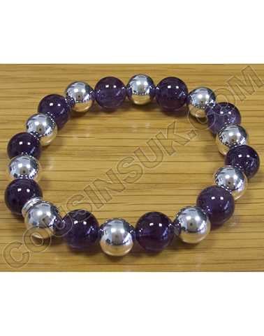 Ø10mm: Amethyst (x10) Silver (x10)