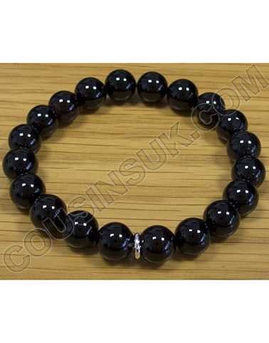 Ø10mm: Onyx (x19) Silver Ring (x1)