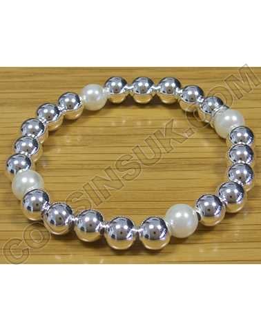 Ø8mm Faux Pearl (x4) & Silver (x20)