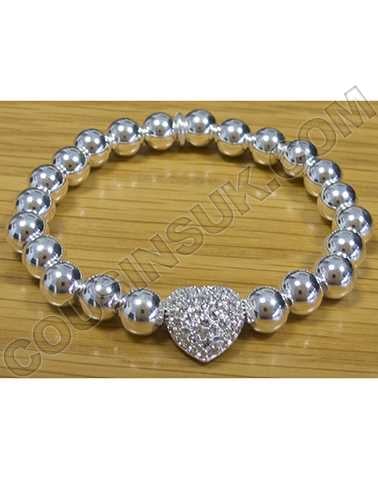 Ø8mm: Silver (x22) C.Z. Heart (x1)