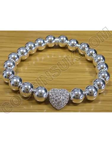 Ø10mm: Silver (x20) C.Z. Heart (x1)