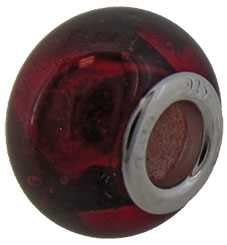 Maroon Glass Bead