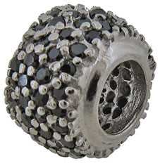 Crystal (CZ) Set, Black Bead